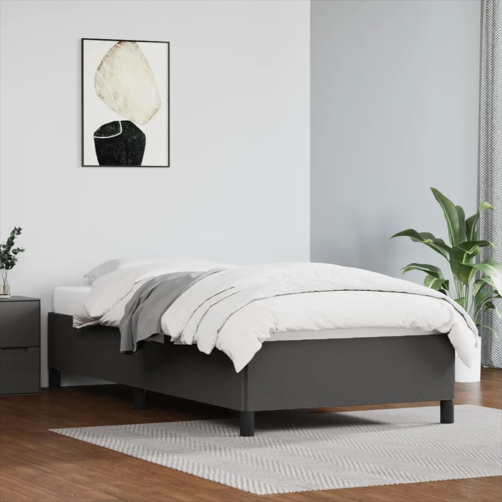 Cadre de lit sans matelas gris 80x200 cm similicuir - XIOS