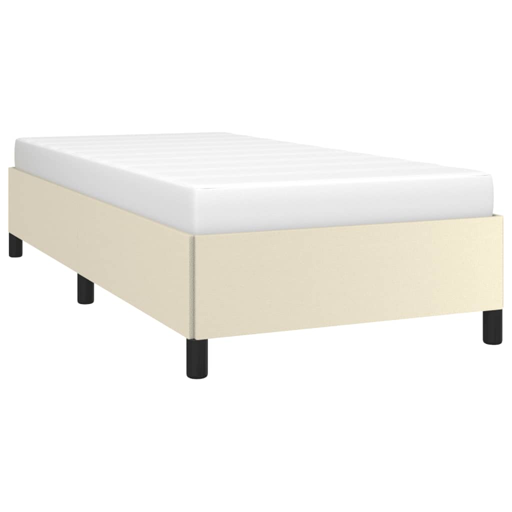 Cadre de lit sans matelas crème 90x190 cm similicuir - XIOS