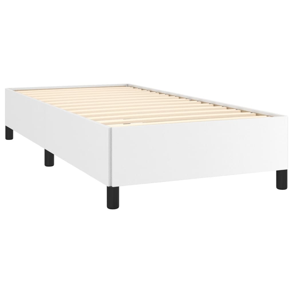 Cadre de lit sans matelas blanc 90x200 cm similicuir - XIOS