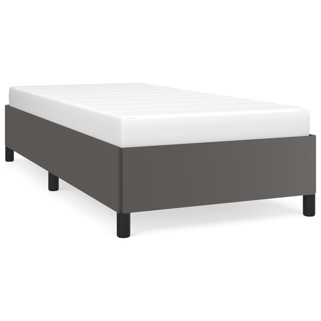 Cadre de lit sans matelas gris 100x200 cm similicuir - XIOS