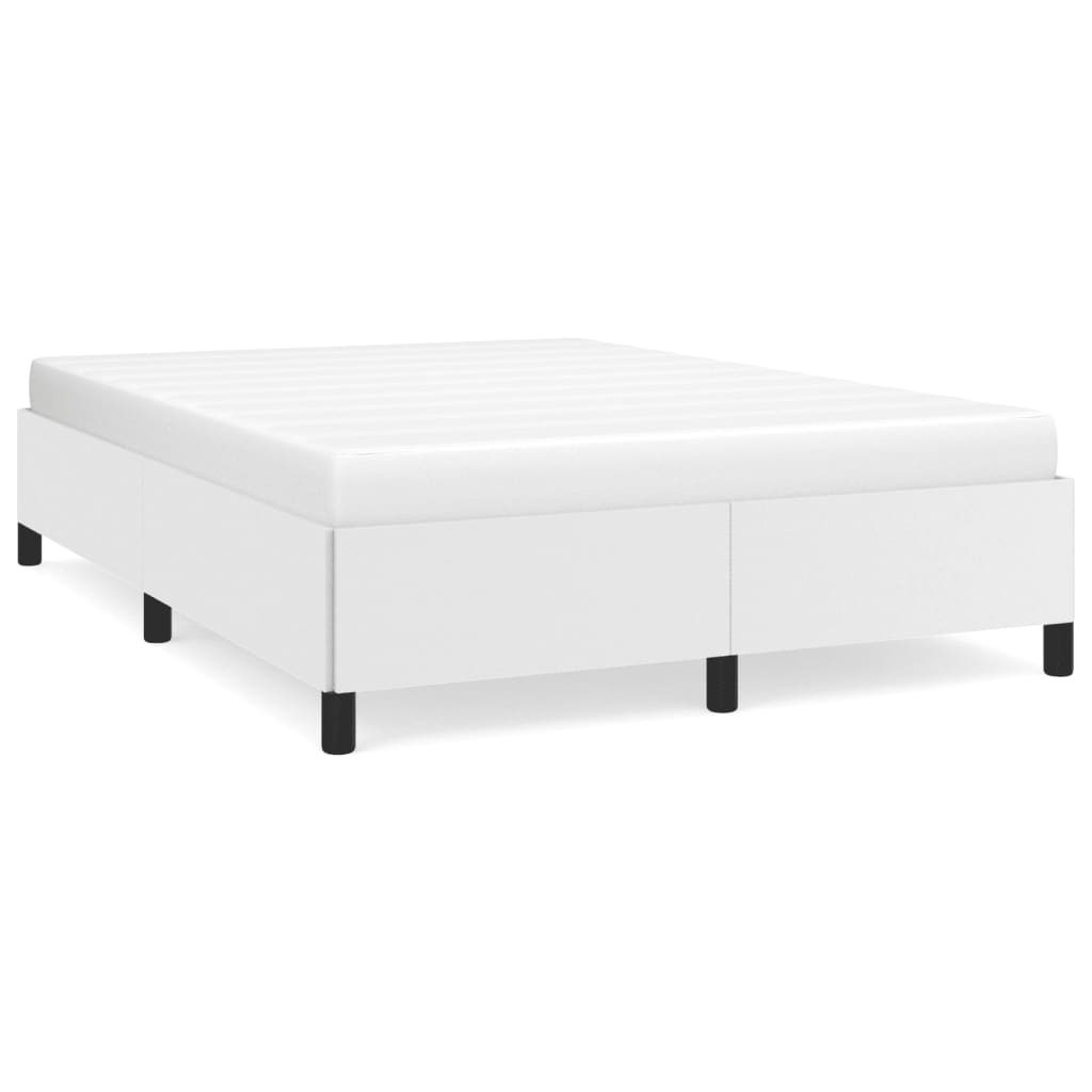 Cadre de lit sans matelas blanc 140x190 cm similicuir - XIOS