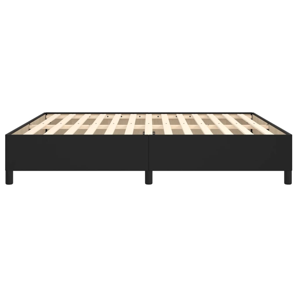 Cadre de lit sans matelas noir 160x200 cm similicuir - XIOS