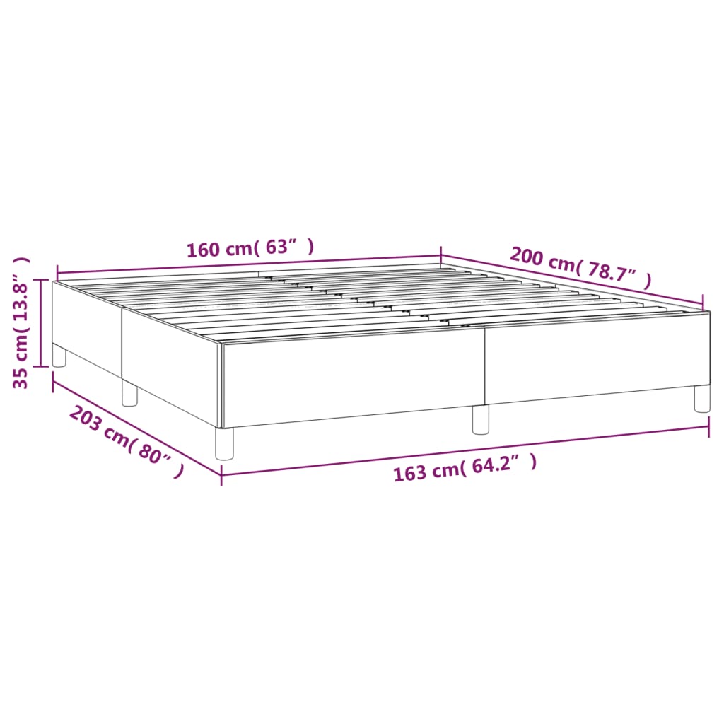 Cadre de lit sans matelas noir 160x200 cm similicuir - XIOS