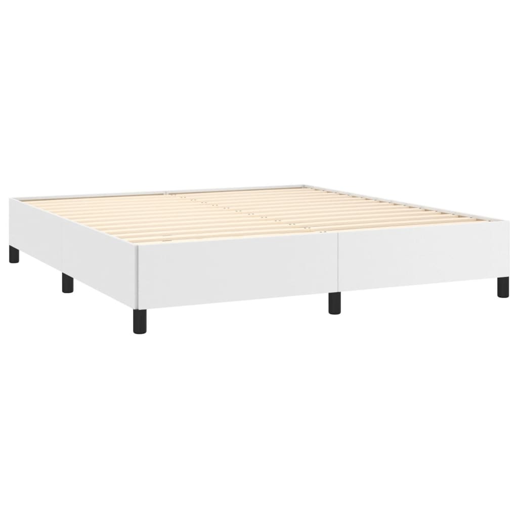 Cadre de lit sans matelas blanc 160x200 cm similicuir - XIOS