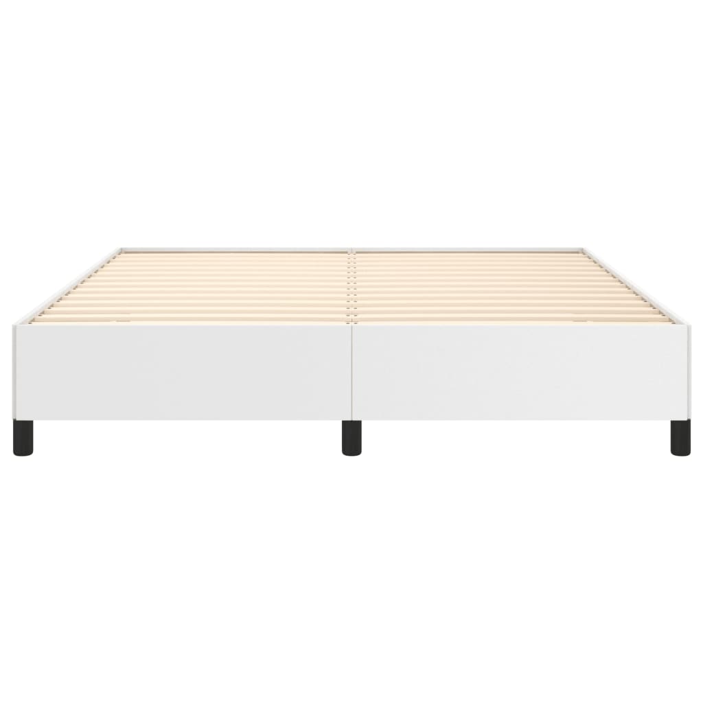 Cadre de lit sans matelas blanc 160x200 cm similicuir - XIOS