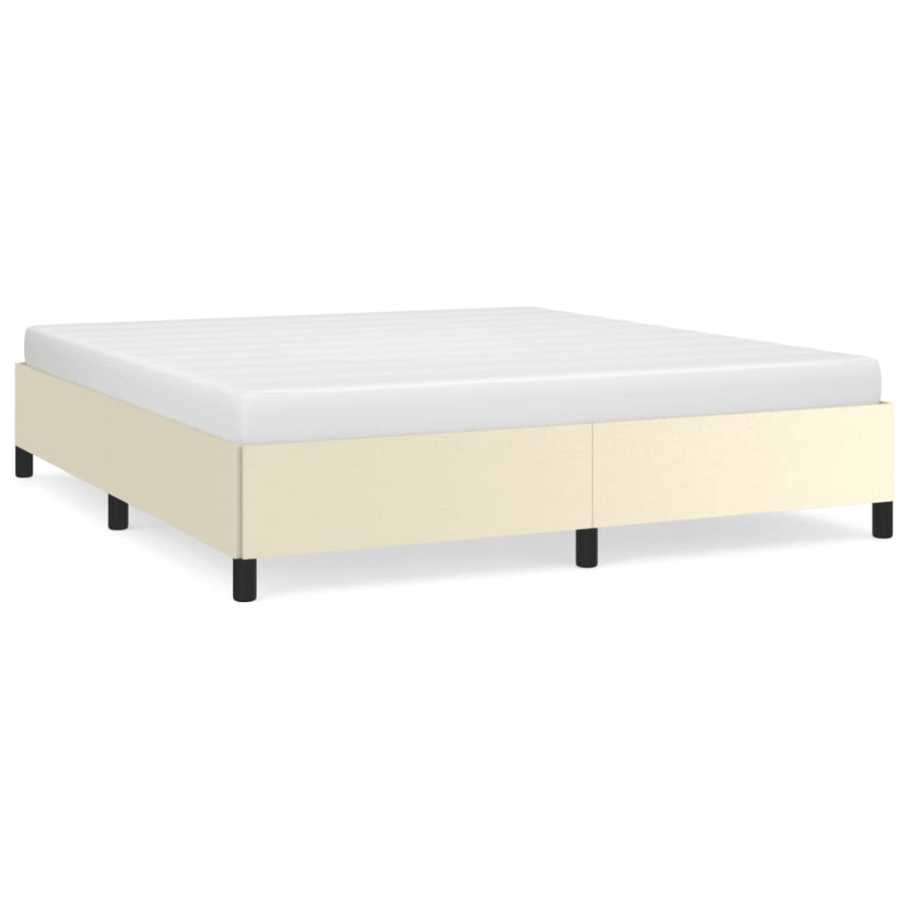 Cadre de lit sans matelas crème 180x200 cm similicuir - XIOS