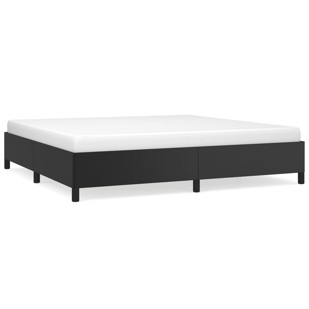 Cadre de lit sans matelas noir 200x200 cm similicuir - XIOS