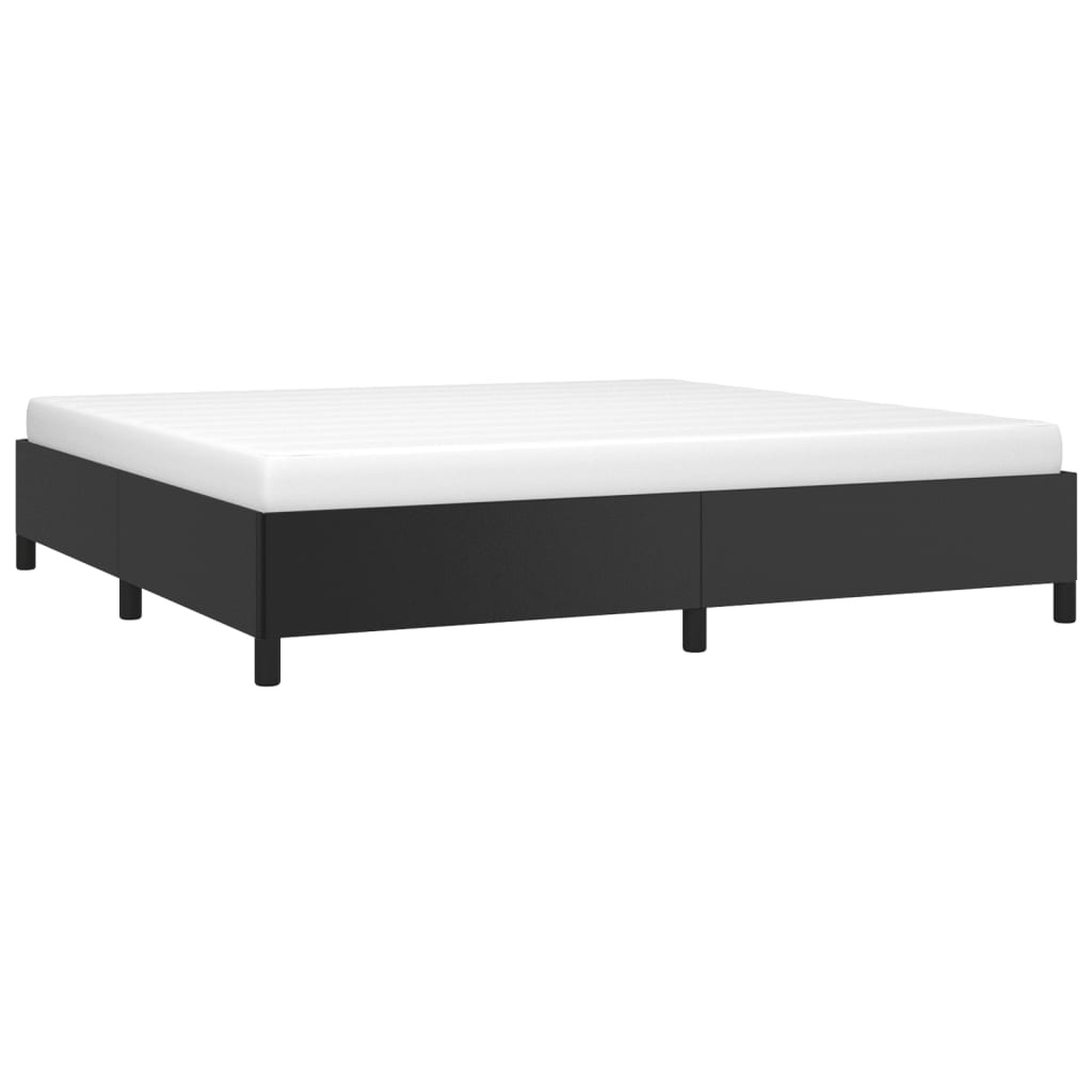 Cadre de lit sans matelas noir 200x200 cm similicuir - XIOS