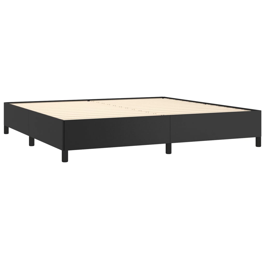 Cadre de lit sans matelas noir 200x200 cm similicuir - XIOS
