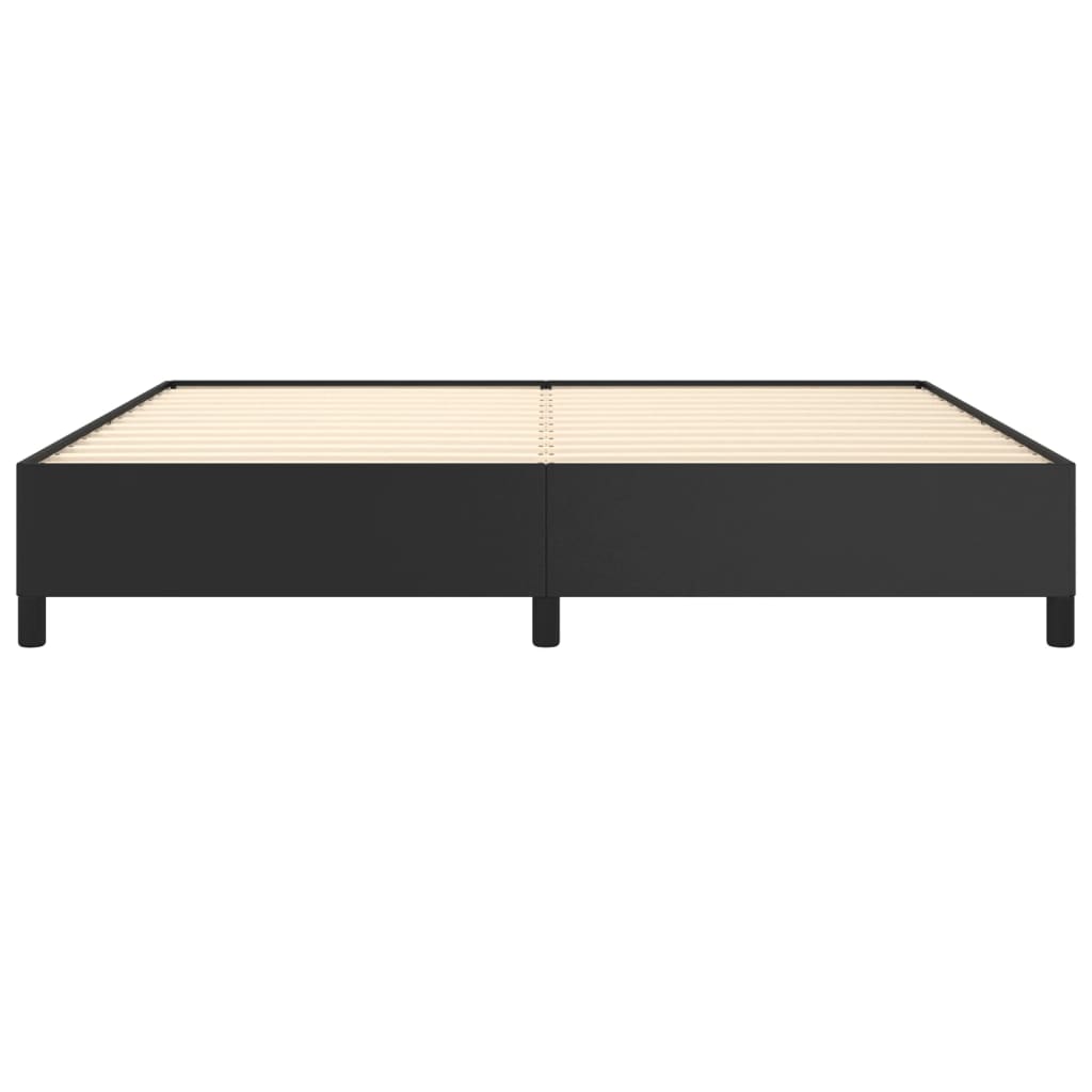 Cadre de lit sans matelas noir 200x200 cm similicuir - XIOS