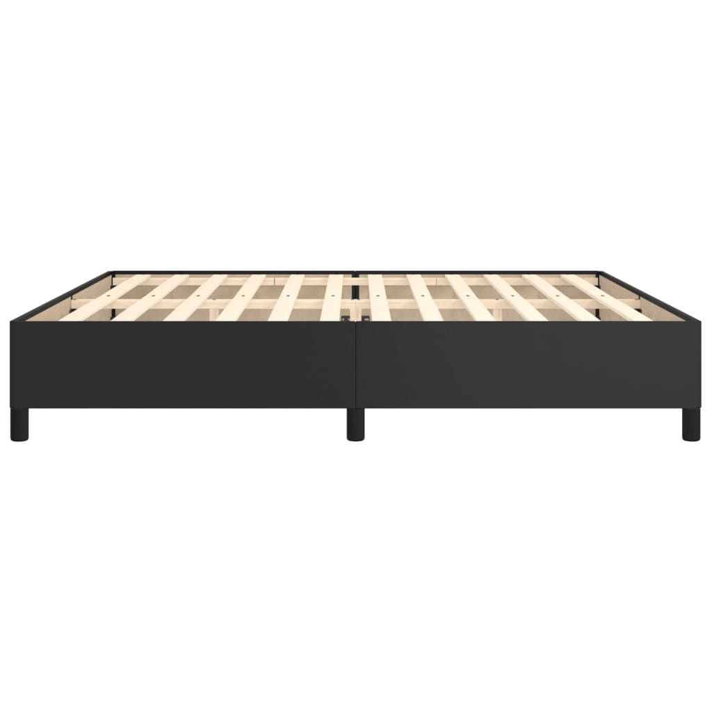 Cadre de lit sans matelas noir 200x200 cm similicuir - XIOS