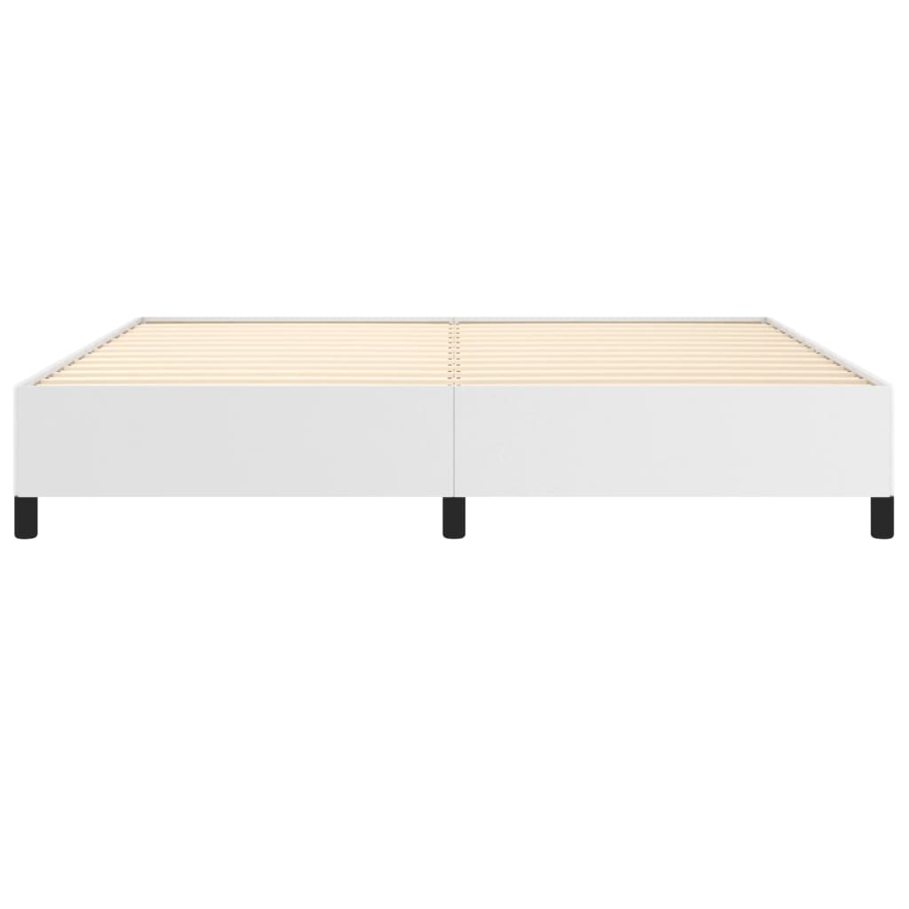 Cadre de lit sans matelas blanc 200x200 cm similicuir - XIOS