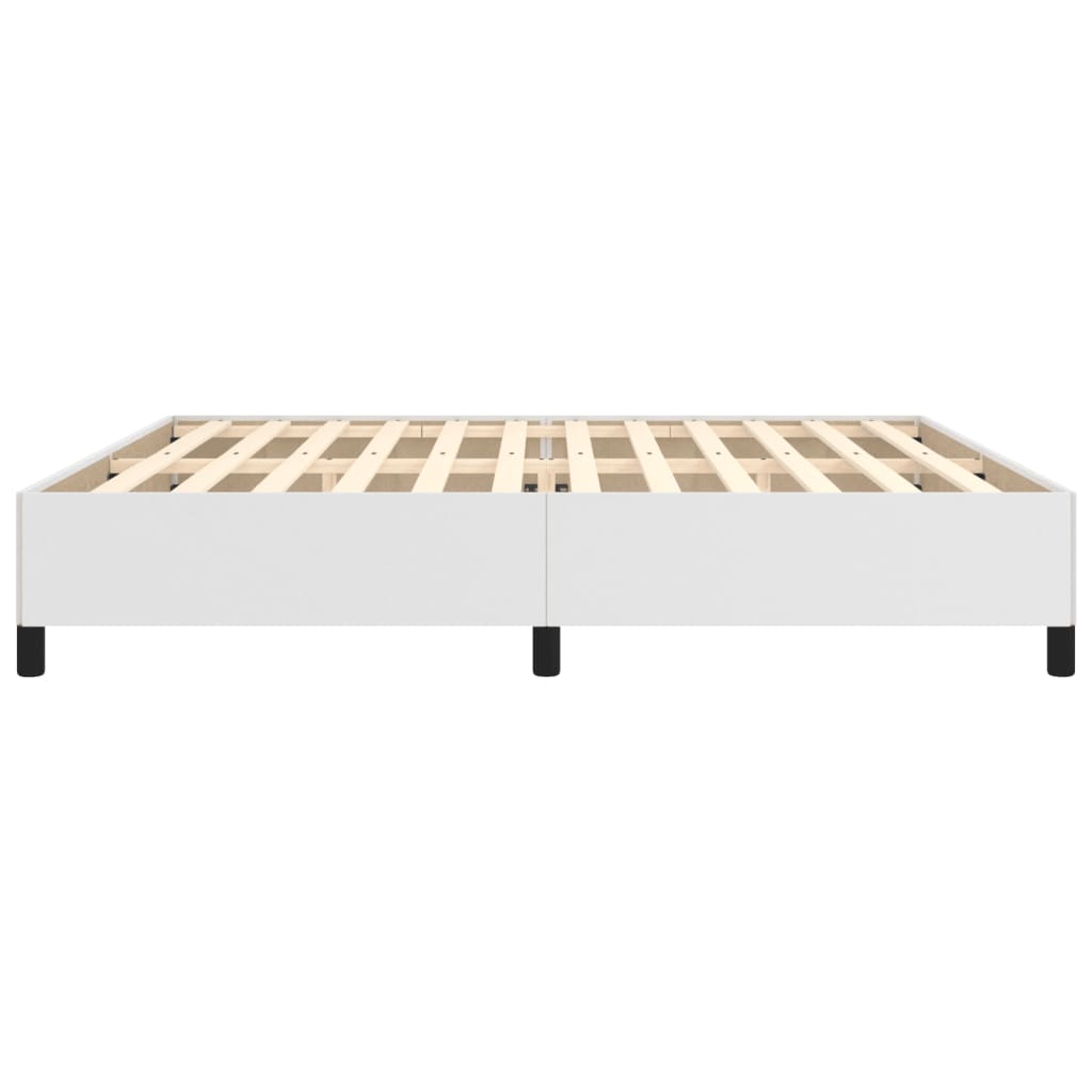 Cadre de lit sans matelas blanc 200x200 cm similicuir - XIOS