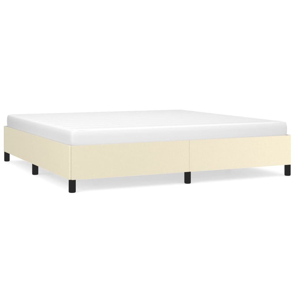 Cadre de lit sans matelas crème 200x200 cm similicuir - XIOS