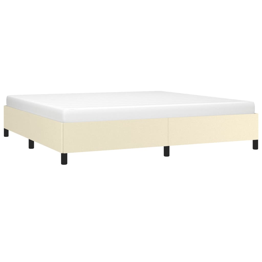 Cadre de lit sans matelas crème 200x200 cm similicuir - XIOS