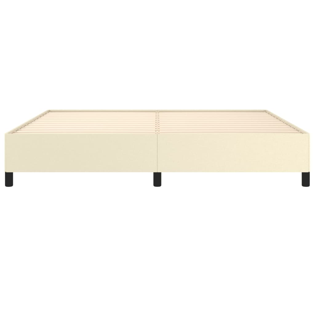 Cadre de lit sans matelas crème 200x200 cm similicuir - XIOS