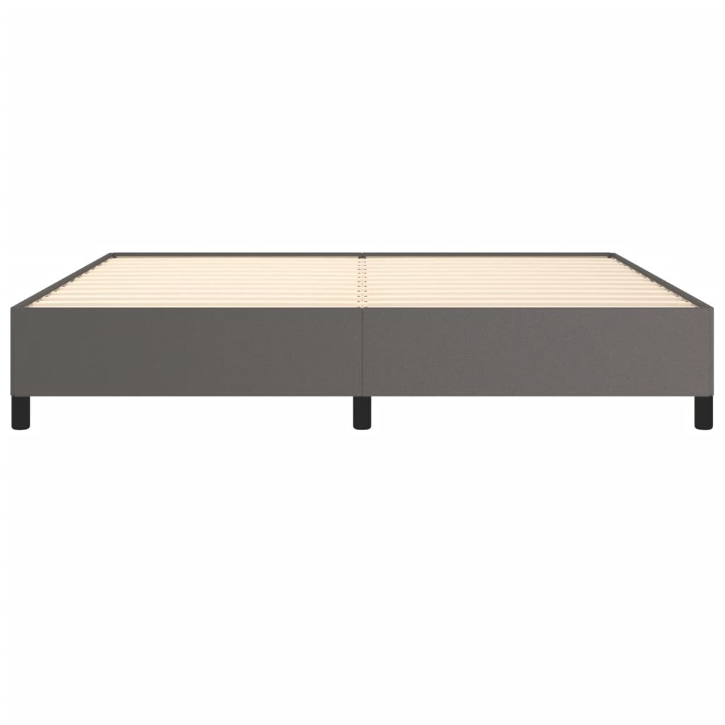 Cadre de lit sans matelas gris 200x200 cm similicuir - XIOS