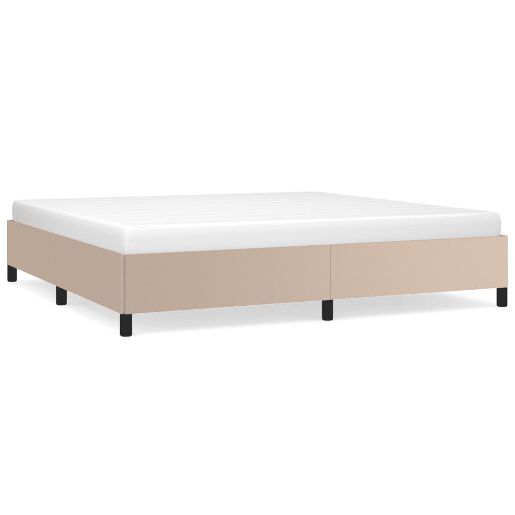Cadre de lit sans matelas cappuccino 200x200 cm similicuir - XIOS