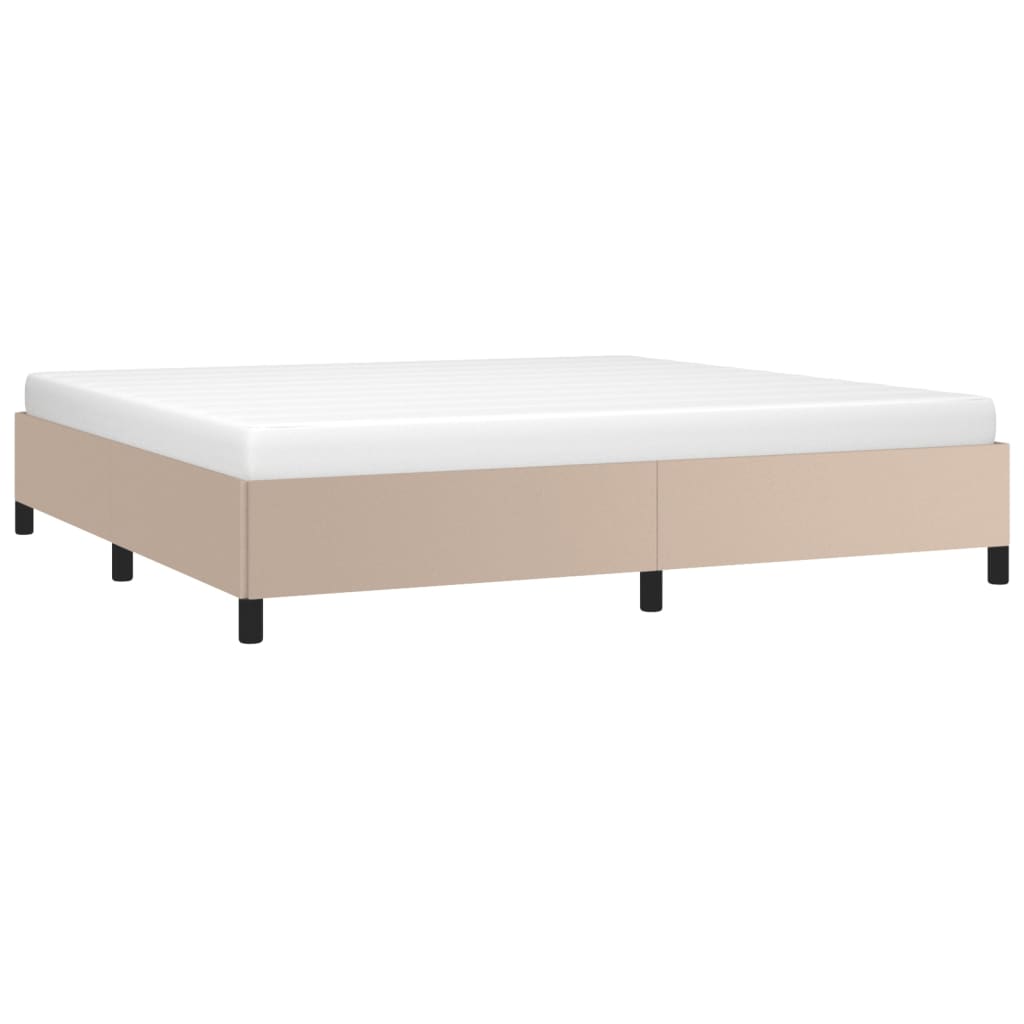 Cadre de lit sans matelas cappuccino 200x200 cm similicuir - XIOS
