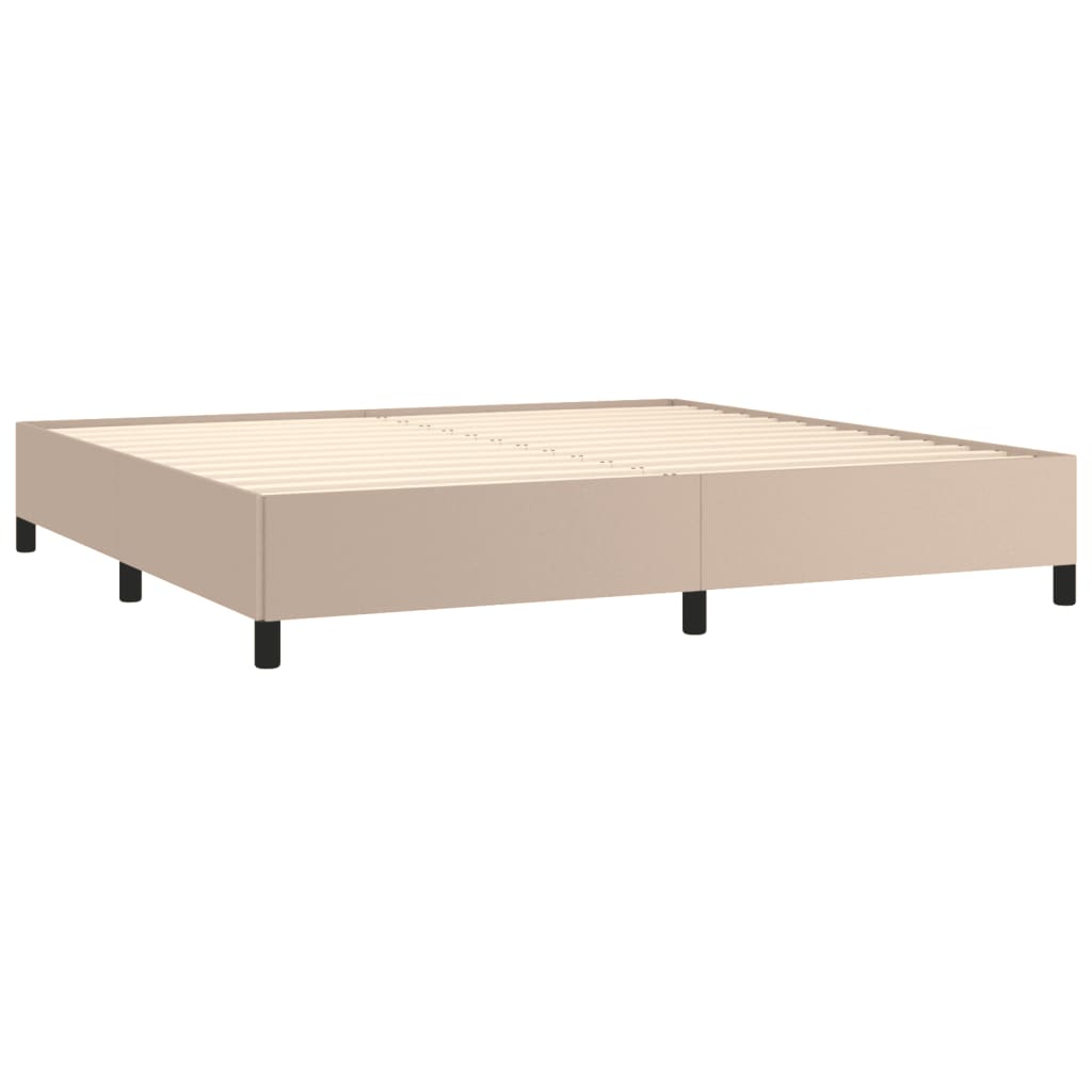 Cadre de lit sans matelas cappuccino 200x200 cm similicuir - XIOS