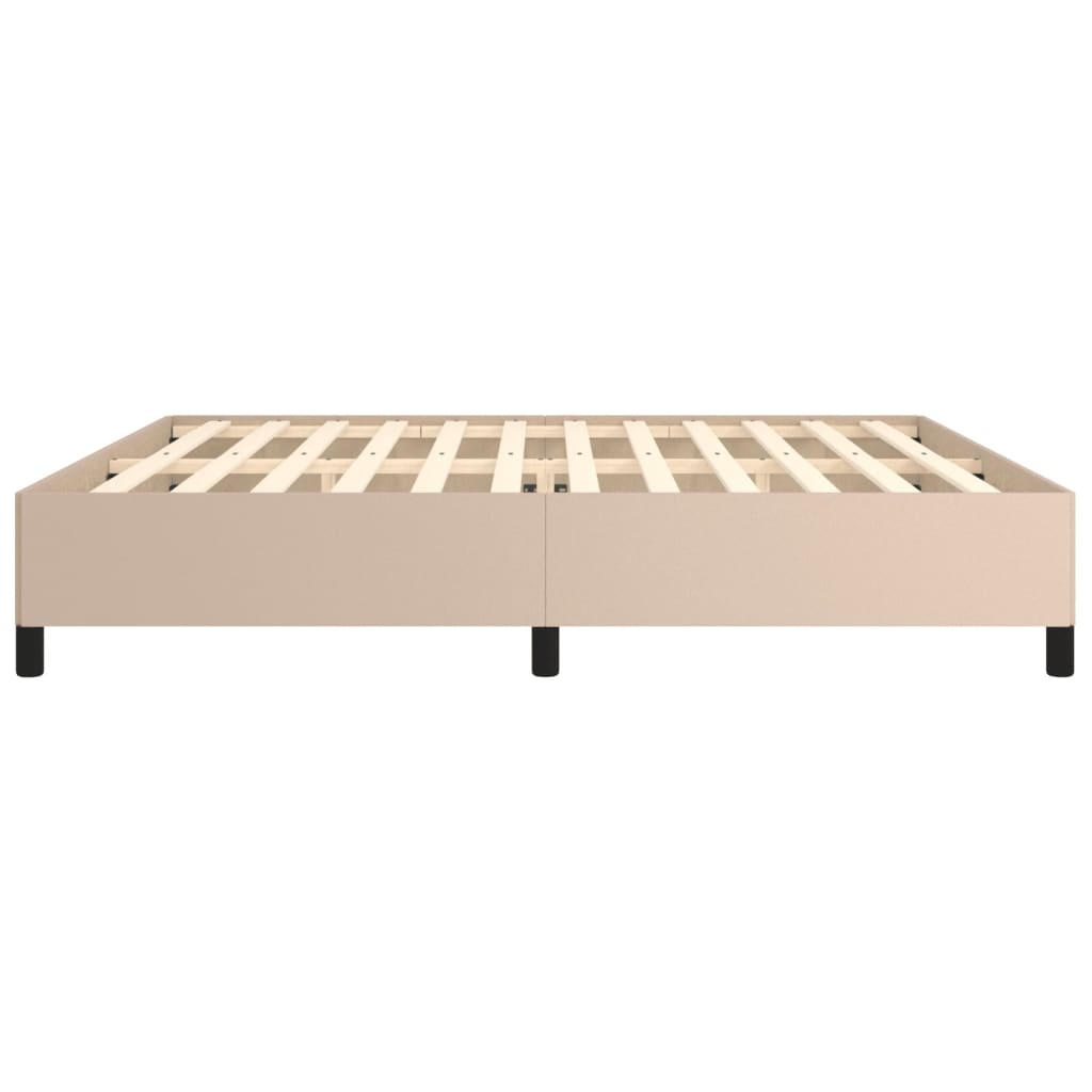 Cadre de lit sans matelas cappuccino 200x200 cm similicuir - XIOS