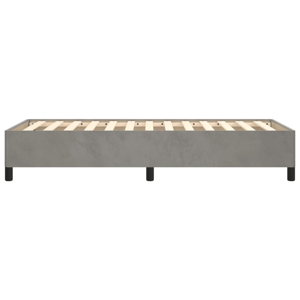 Cadre de lit sans matelas gris clair 80x200 cm velours - XIOS