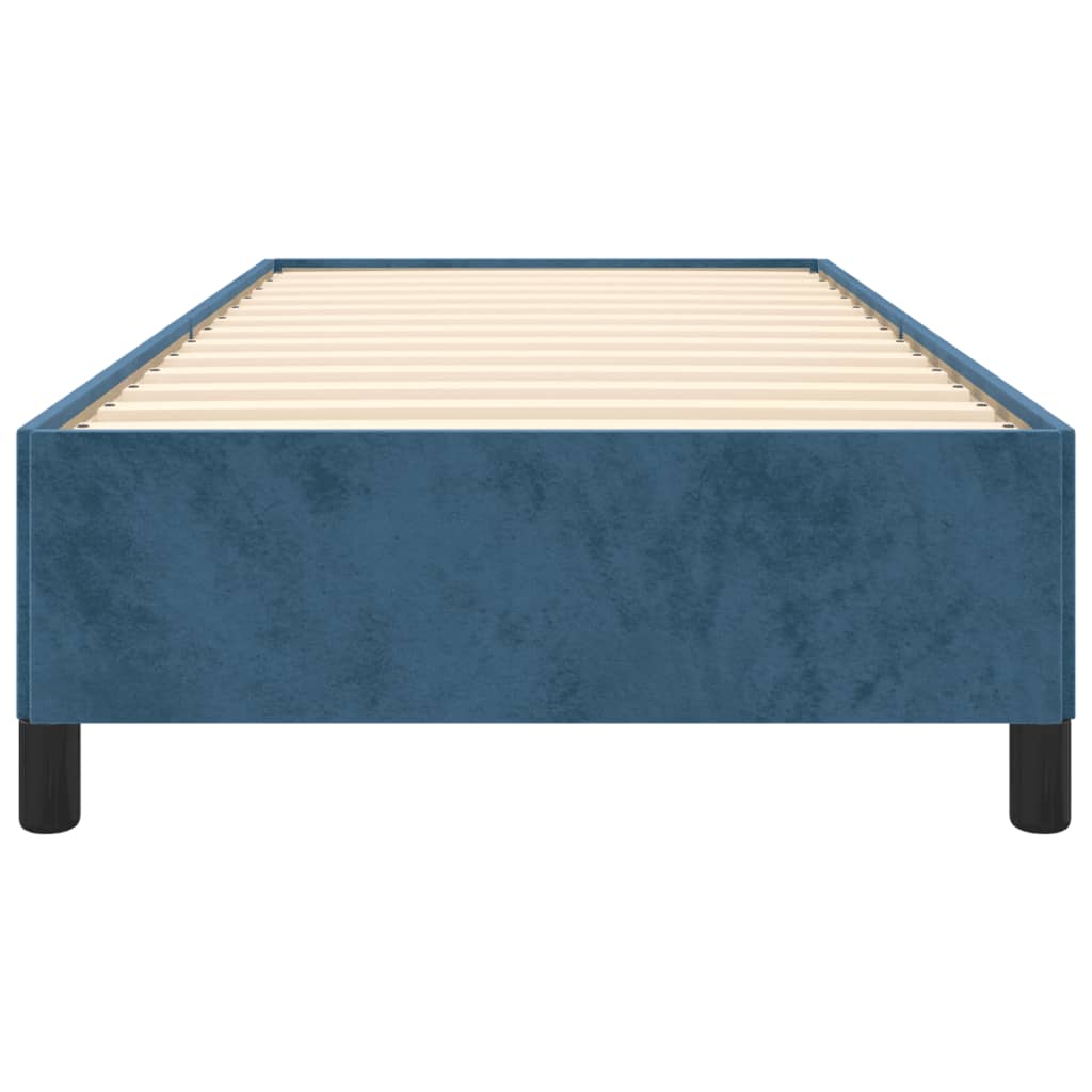 Cadre de lit sans matelas bleu foncé 80x200 cm velours - XIOS