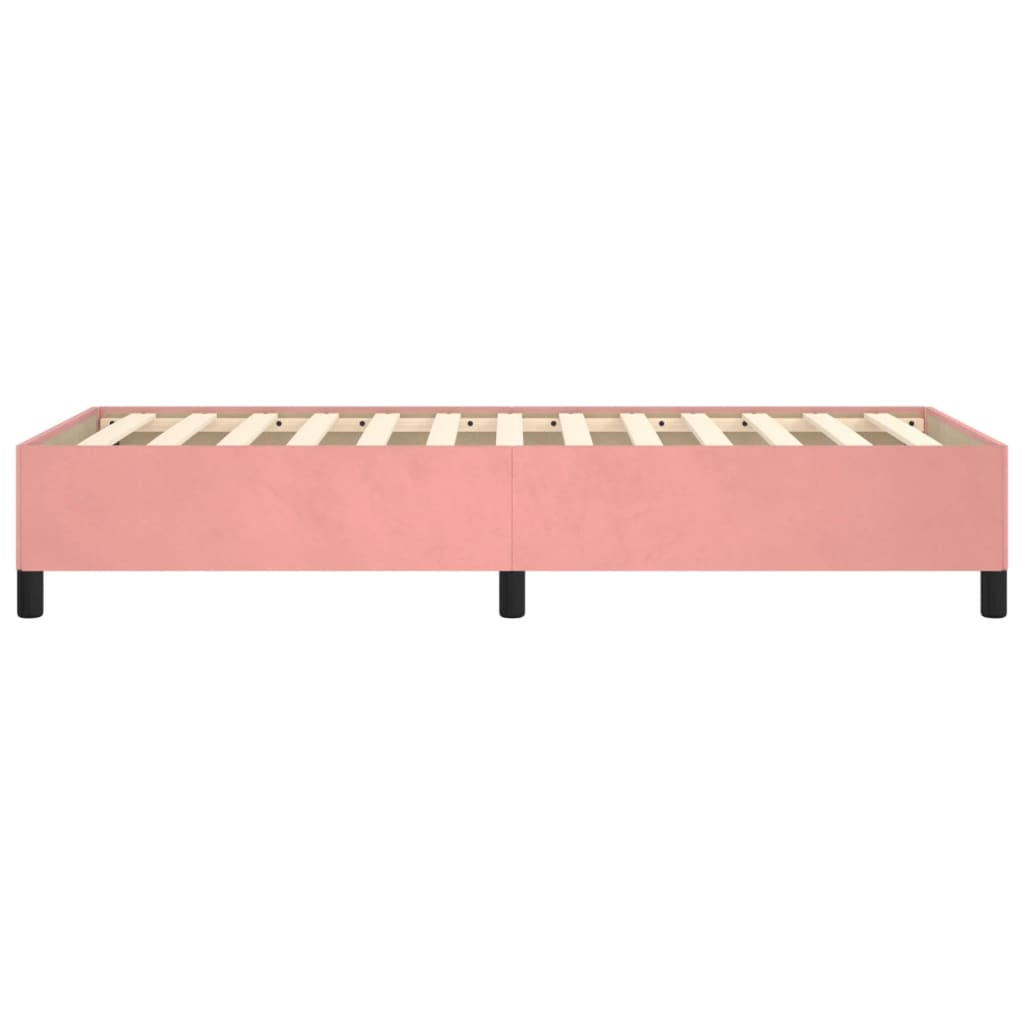 Cadre de lit sans matelas rose 80x200 cm velours - XIOS