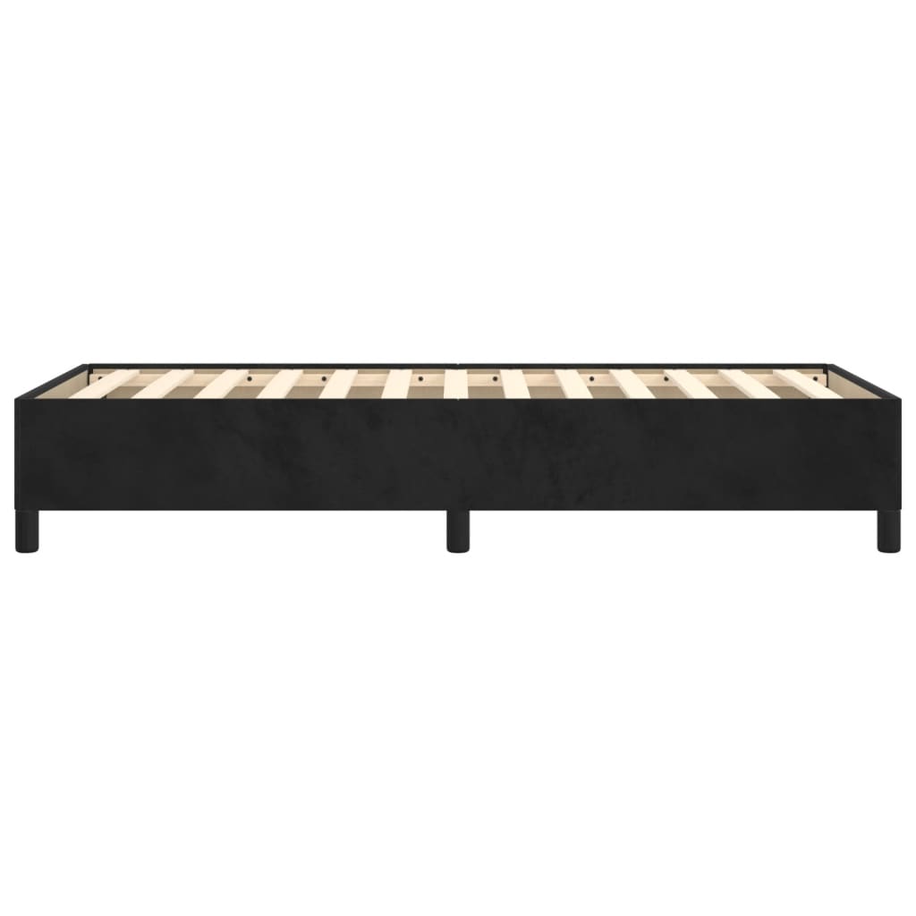 Cadre de lit sans matelas noir 90x190 cm velours - XIOS