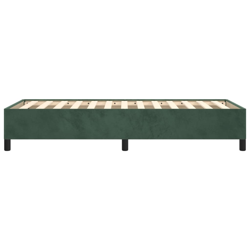 Cadre de lit sans matelas vert foncé 90x190 cm velours - XIOS