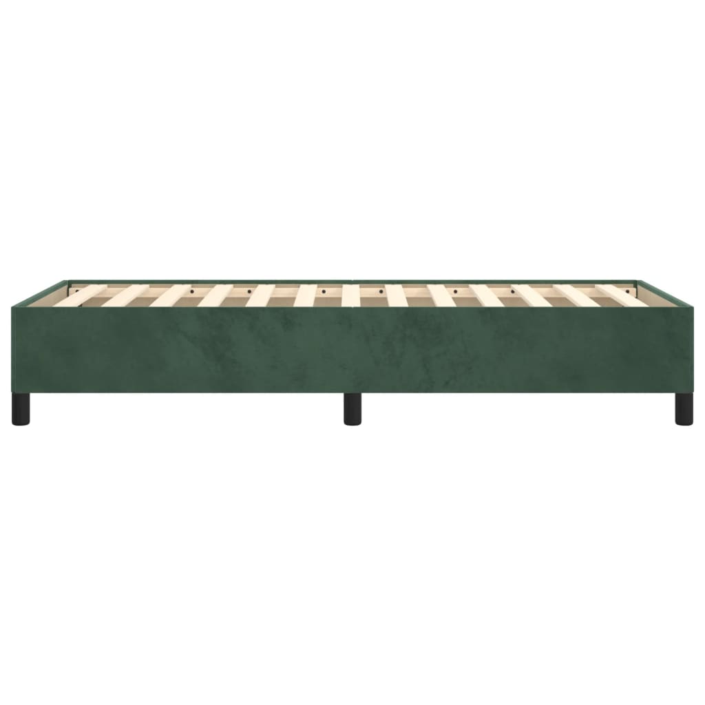 Cadre de lit sans matelas vert foncé 90x200 cm velours - XIOS