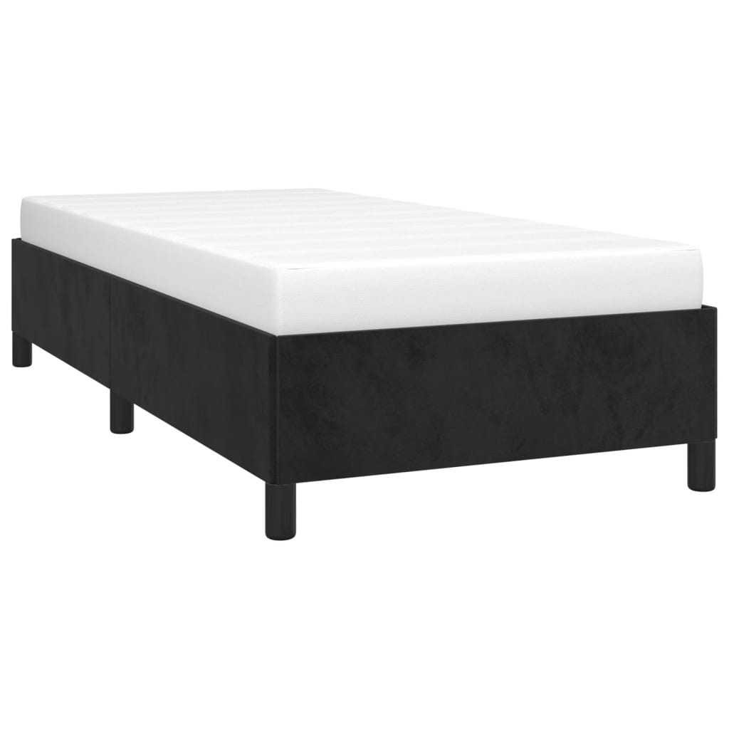 Cadre de lit sans matelas noir 100x200 cm velours - XIOS