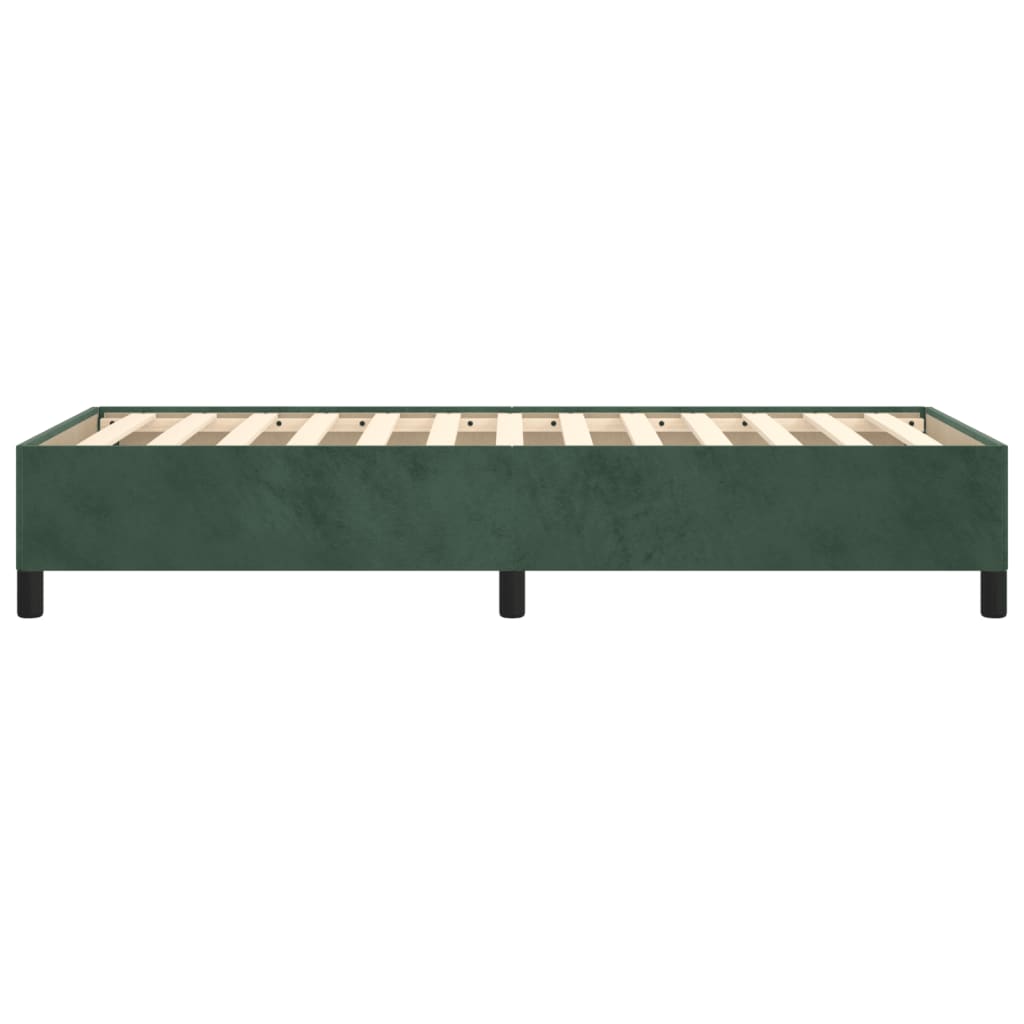 Cadre de lit sans matelas vert foncé 100x200 cm velours - XIOS