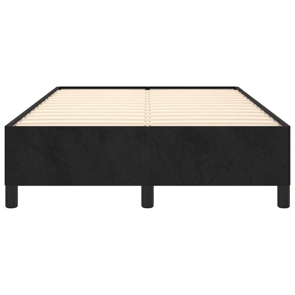 Cadre de lit sans matelas noir 120x200 cm velours - XIOS