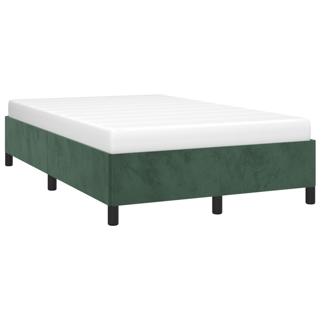 Cadre de lit sans matelas vert foncé 120x200 cm velours - XIOS