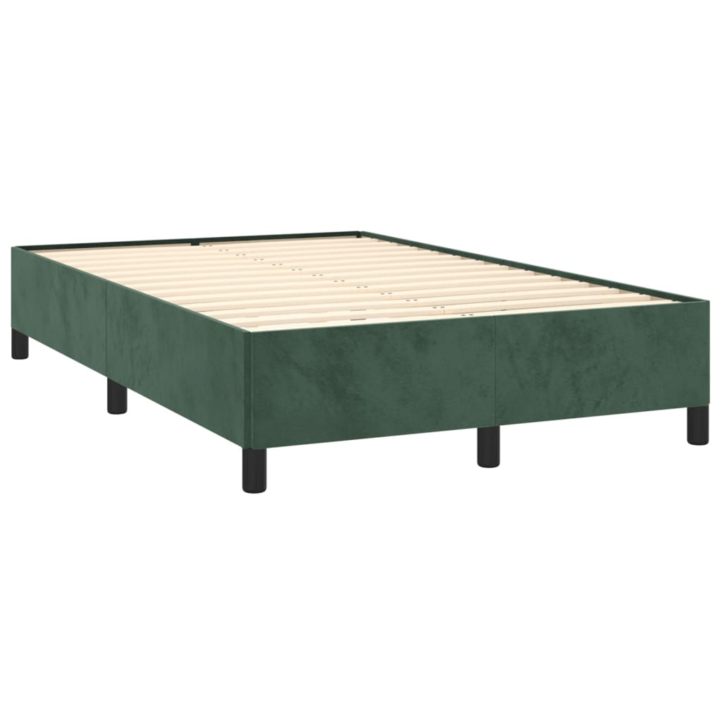 Cadre de lit sans matelas vert foncé 120x200 cm velours - XIOS
