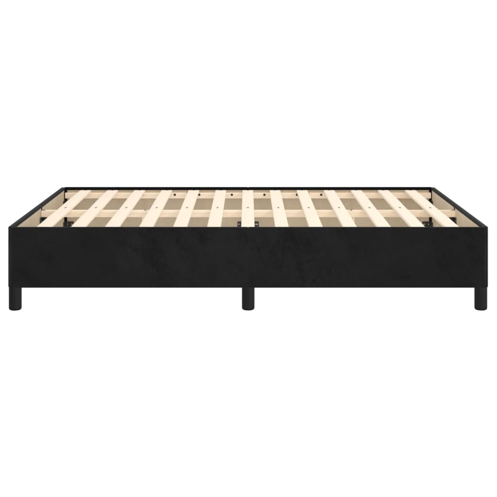 Cadre de lit sans matelas noir 140x190 cm velours - XIOS