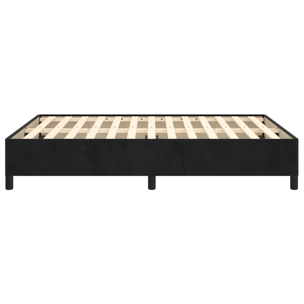 Cadre de lit sans matelas noir 140x200 cm velours - XIOS