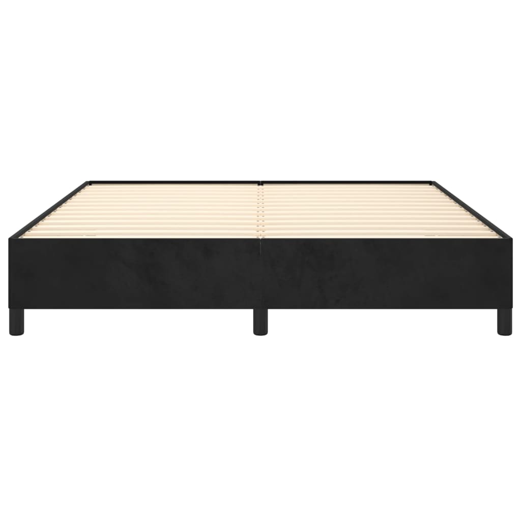 Cadre de lit sans matelas noir 160x200 cm velours - XIOS