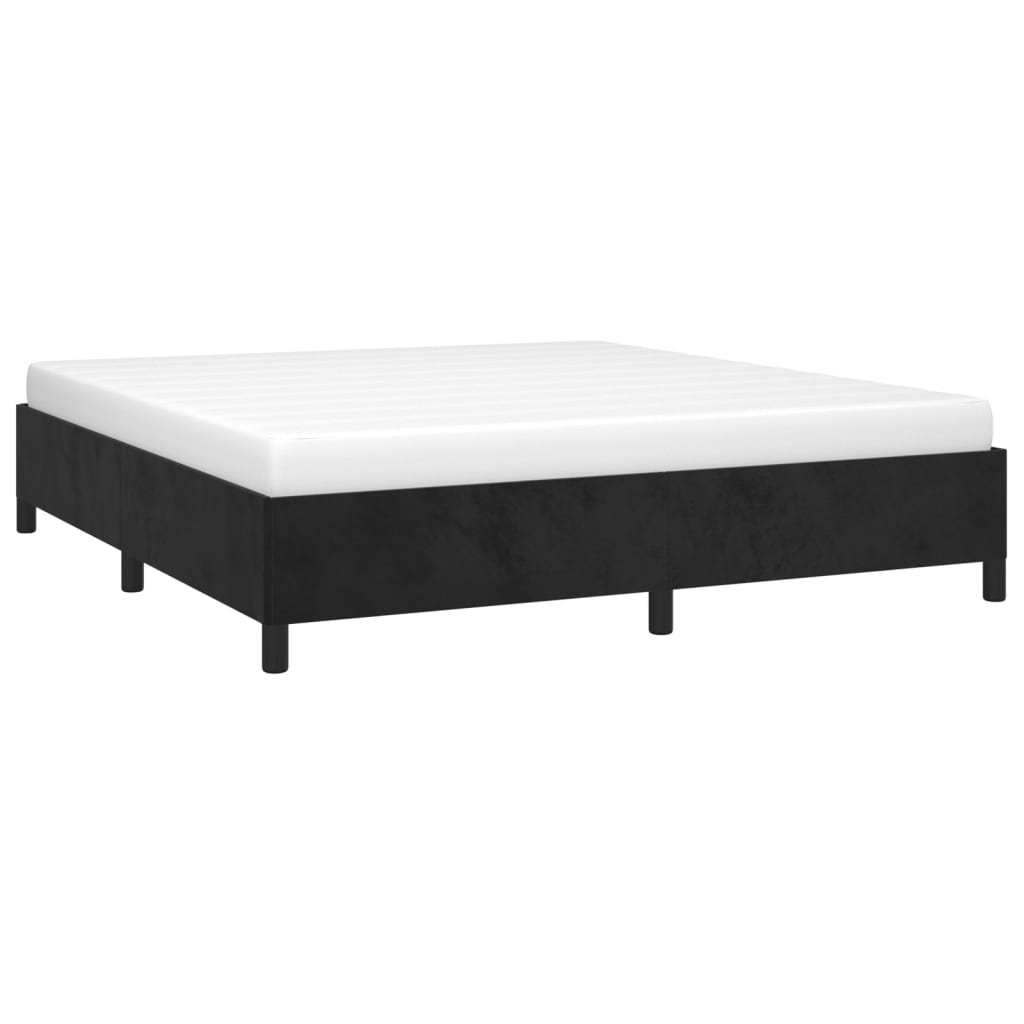 Cadre de lit sans matelas noir 180x200 cm velours - XIOS