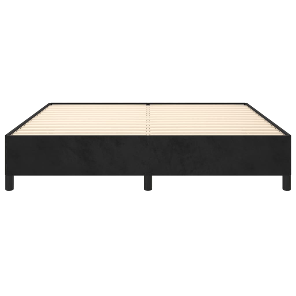 Cadre de lit sans matelas noir 180x200 cm velours - XIOS