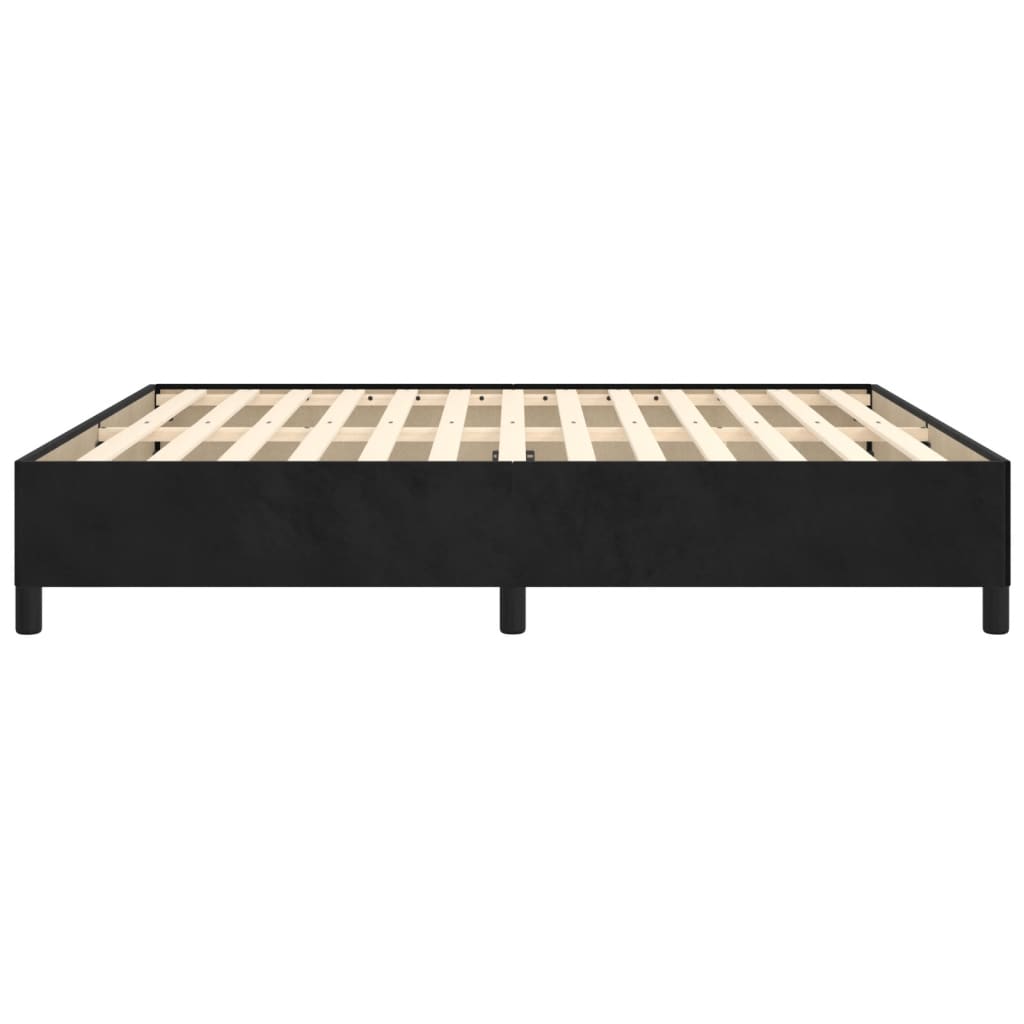 Cadre de lit sans matelas noir 180x200 cm velours - XIOS