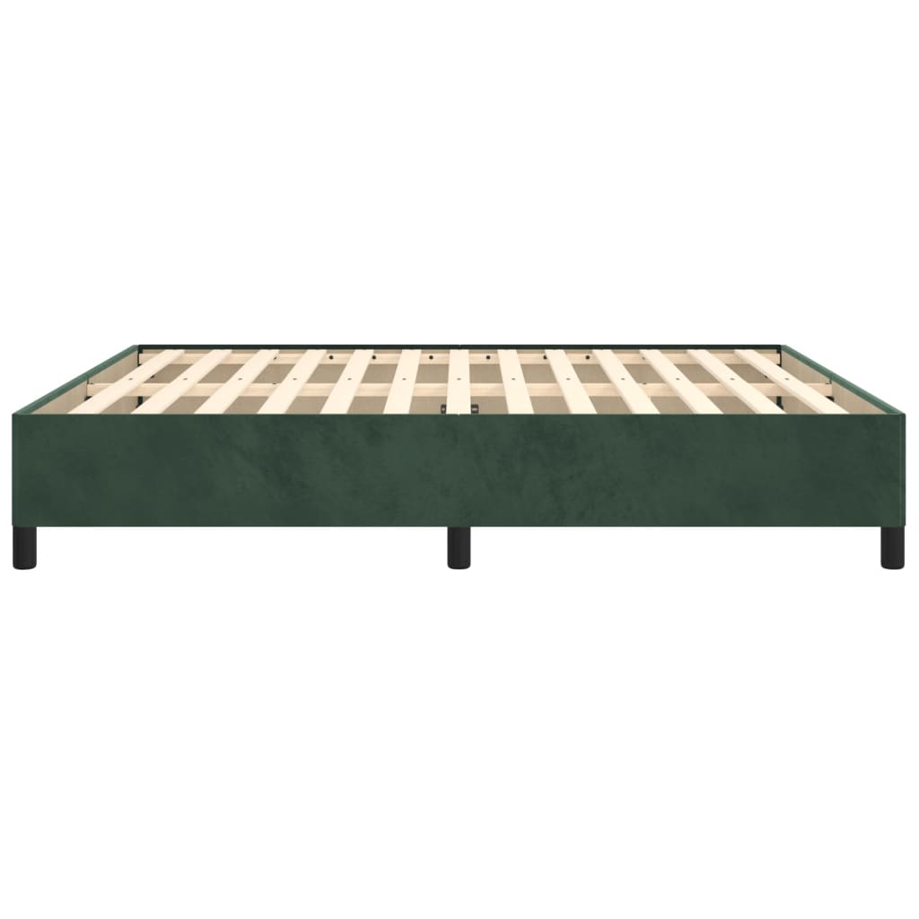 Cadre de lit sans matelas vert foncé 180x200 cm velours - XIOS