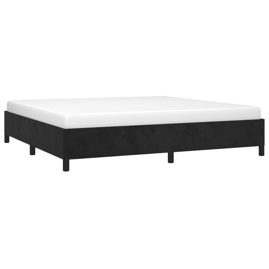 Cadre de lit sans matelas noir 200x200 cm velours - XIOS