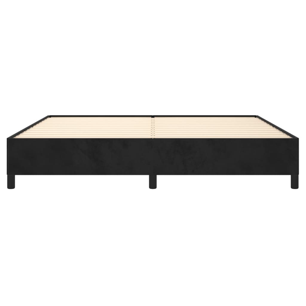 Cadre de lit sans matelas noir 200x200 cm velours - XIOS