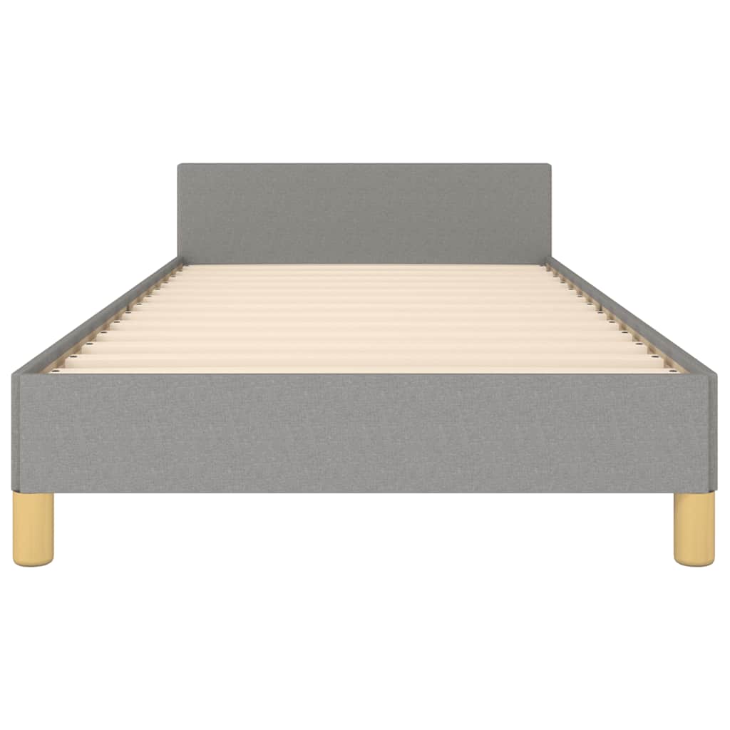 Cadre de lit sans matelas gris clair 90x200 cm tissu - XIOS