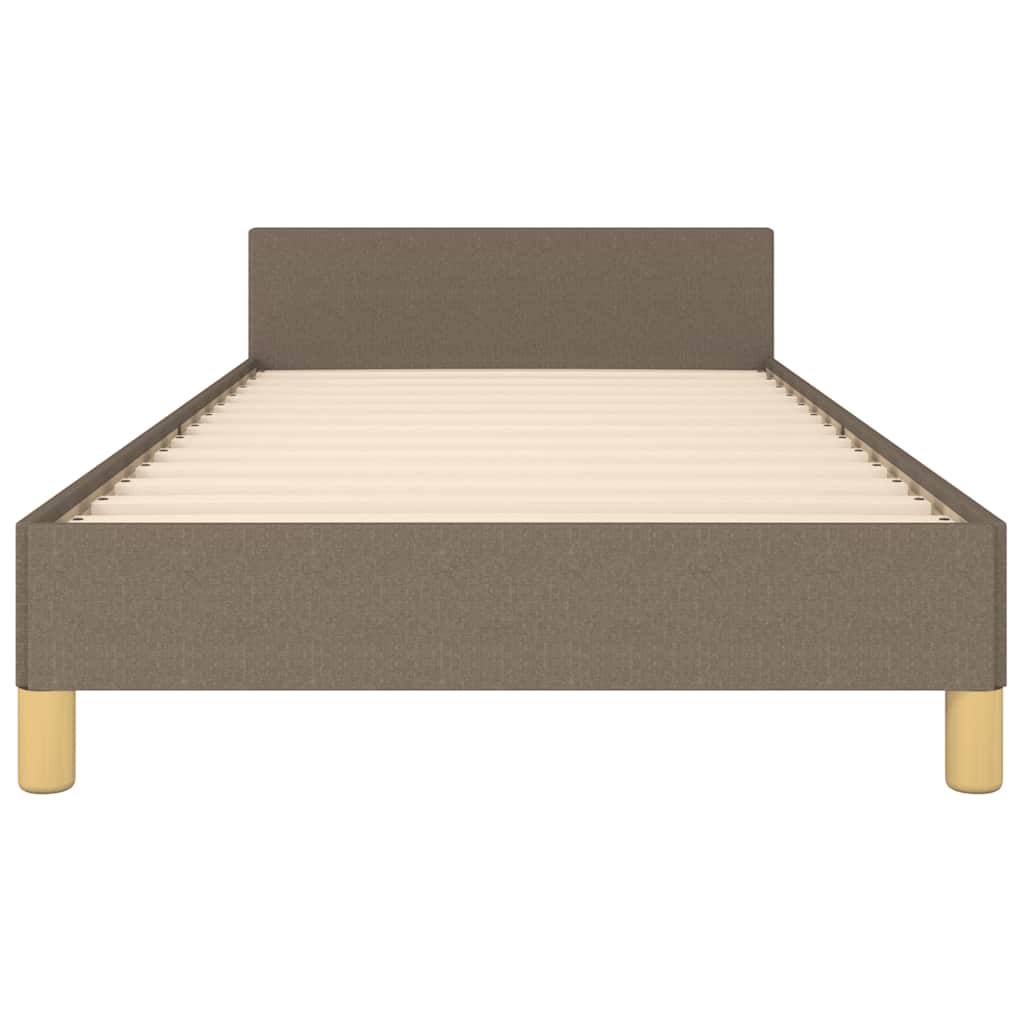 Cadre de lit avec tête de lit sans matelas taupe 90x200cm tissu - XIOS
