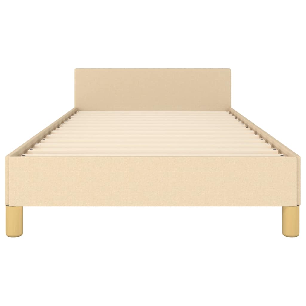 Cadre de lit sans matelas crème 100x200 cm tissu - XIOS