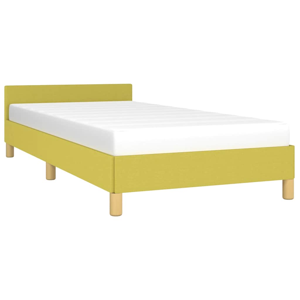 Cadre de lit sans matelas vert 100x200 cm tissu - XIOS