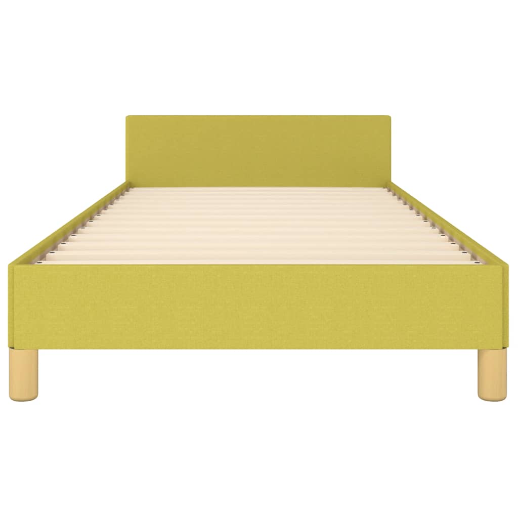 Cadre de lit sans matelas vert 100x200 cm tissu - XIOS